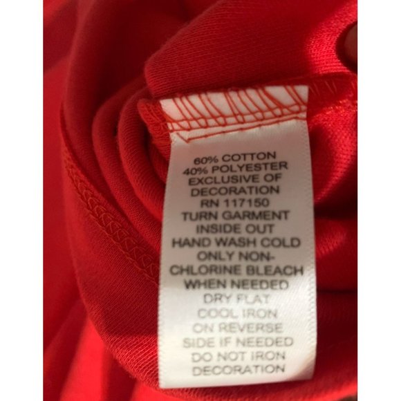 The Quacker Factory Sequined American Flag Long Red T-Shirt Dress Size XXS NWT - Picture 4 of 4